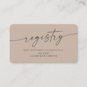 Eenvoudig, vast beige kleurenweddenschap informatiekaartje (Voorkant)