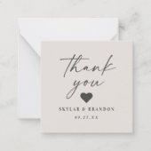 Eenvoudig, vast, gebroken wit kleurgesprek notitiekaartje (Voorkant)