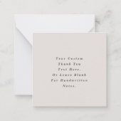 Eenvoudig, vast, gebroken wit kleurgesprek notitiekaartje (Achterkant)