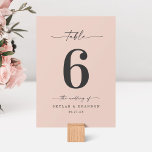 Eenvoudig vast kleurenlicht Blush roze huwelijk Kaart<br><div class="desc">Eenvoudige vaste kleuren lichte blindroze bruiloft ontvangst binnenste tabelnummers. Deze moderne Kaart van de Kiekenlijst is eenvoudig klassiek en elegant met een duidelijke stevige achtergrondkleur en een de calligrafiedoopvont van het handtekeningsmanuscript met staarten. Getoond in de nieuwe Colorway. Beschikbaar in verscheidene kleurenopties, of voel vrij om de kleuren van binnen...</div>
