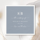 Eenvoudig vast kleurenmosterd blauw-bruinkoolmonog servet