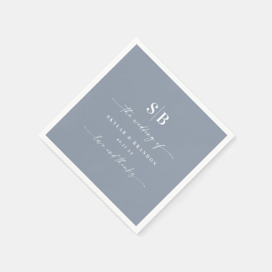 Eenvoudig vast kleurenmosterd blauw-bruinkoolmonog servet (Hoek)