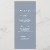 Eenvoudig, vast, robuust, blauw bindmenu menu (Voorkant)