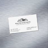 Eenvoudig Vastgoedmakelaar voor Bedrijven Magnetisch Visitekaartje (Voorbeeld)