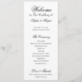 Eenvoudig, veelzijdig, elegant zwart-wit programmakaart (Voorkant)