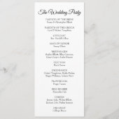 Eenvoudig, veelzijdig, elegant zwart-wit programmakaart (Achterkant)