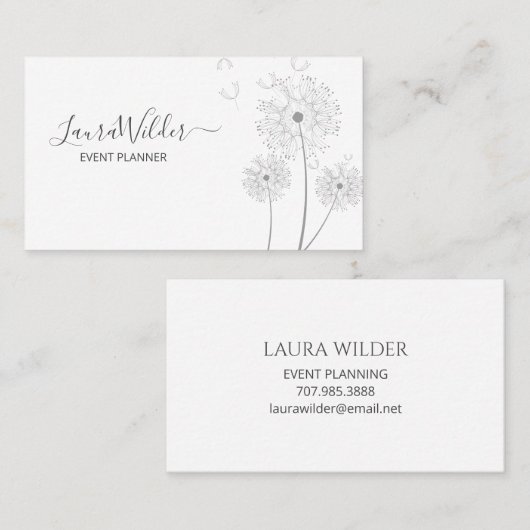 Eenvoudig ventilatorfilter in windgebeurtenissenpl visitekaartje (Voorkant / Achterkant)