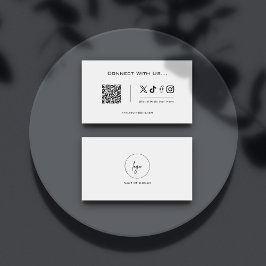 Eenvoudig verbinden met ons Social Media QR Code L Visitekaartje