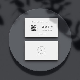 Eenvoudig verbinden met ons Social Media QR Code L Visitekaartje