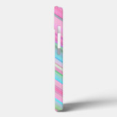 Eenvoudig verbluffende stripes-roze Case-Mate iPhone case (Achterkant / Links)