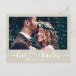 Eenvoudig verbond met legant bedankt Foto Briefkaa Briefkaart