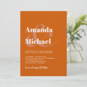 Eenvoudig verbrand Oranje modern minimalistisch hu Kaart (Staand voorkant)