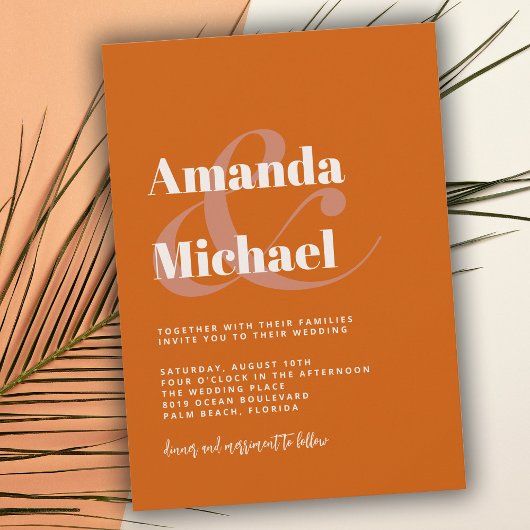 Eenvoudig verbrand Oranje modern minimalistisch hu Kaart