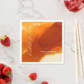 Eenvoudig verbrand Oranje, modern stromend inkt Servet (Insitu)