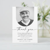 Eenvoudig verdriet na begrafenis gedenkteken sympa bedankkaart (Staand voorkant)