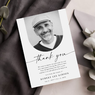 Eenvoudig verdriet na begrafenis gedenkteken sympa bedankkaart