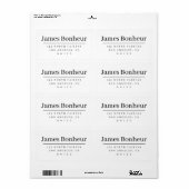 Eenvoudig & verfijnd retouradres etiket (Full Sheet)