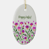 Eenvoudig vergeet me niet bloemen Pasen Keramisch Ornament (Rechts)