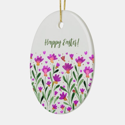 Eenvoudig vergeet me niet bloemen Pasen Keramisch Ornament (Links)