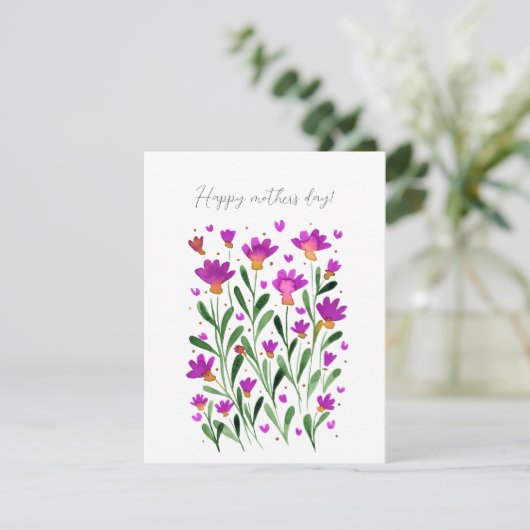 Eenvoudig vergeet me niet de Moederdag Kaart (Staand voorkant)