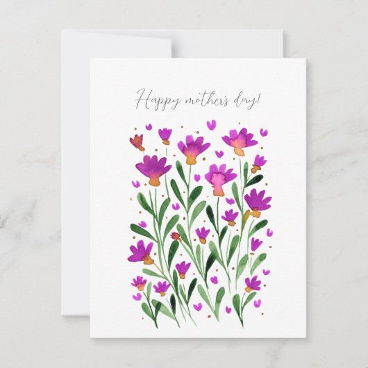 Eenvoudig vergeet me niet de Moederdag Kaart (Voorkant)