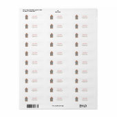 Eenvoudig verhuisd adres van appartementencomplex etiket (Full Sheet)