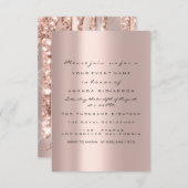 Eenvoudig Verjaardags Bruidsroos Drips Glitters Kaart (Voorkant / Achterkant)