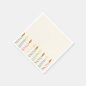 Eenvoudig verjaardagskaarsenfeest servet (Hoek)