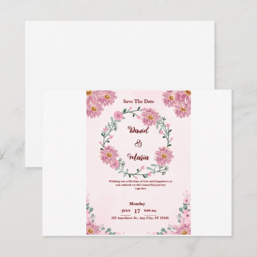 Eenvoudig verliefd: een dag van blozen en gelukzal kaart (Voorkant / Achterkant)