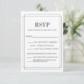 eenvoudig verliefd RSVP kaartje (Staand voorkant)