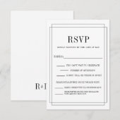 eenvoudig verliefd RSVP kaartje (Voorkant / Achterkant)