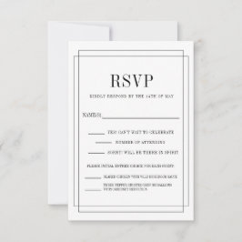 eenvoudig verliefd RSVP kaartje