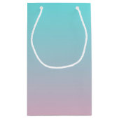 Eenvoudig Verloop Turquoise naar Lavendel Paarse Klein Cadeauzakje (Achterkant)