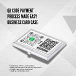 Eenvoudig verlopen QR-codebetalingsproces Visitekaarthouder<br><div class="desc">De QR Code Payment Process Made Easy Business Card Case is een slank en innovatief accessoire dat de functionaliteit van een kaarthouder combineert met het gemak van QR code betalingen. Dit stijlvolle hoesje is ontworpen om uw zakelijke transacties te stroomlijnen en betalingen moeiteloos te maken. Deze hoesje met zeer kleine...</div>