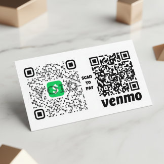 Eenvoudig verlopen QR-codebetalingsproces Visitekaartje