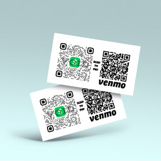 Eenvoudig verlopen QR-codebetalingsproces Visitekaartje