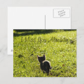 Eenvoudig 'Vermiste u'-Briefkaart * Briefkaart (Voorkant / Achterkant)