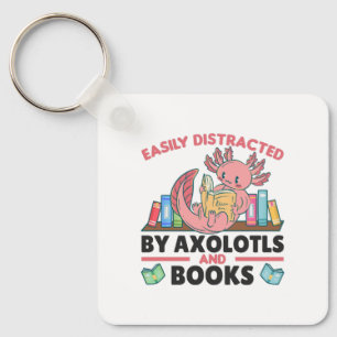 Eenvoudig verstoord door Axolololen en boeken Sleutelhanger
