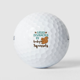 Eenvoudig verstoord door Baby eekhoorntje Golfballen