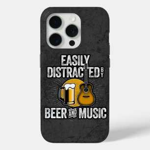 Eenvoudig verstoord door Beer en Music Hoesje-Mate iPhone 15 Pro Case