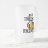 Eenvoudig verstoord door bier en muziek matglas bierpul (Voorkant rechts)