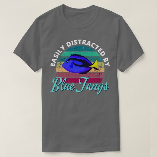Eenvoudig verstoord door blauwe tangs Funny Coral  T-shirt (Design voorkant)