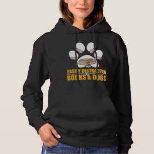 Eenvoudig verstoord door Boeken en Honden Lover Pa Hoodie