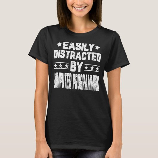 Eenvoudig verstoord door computerprogramma's t-shirt (Voorkant)