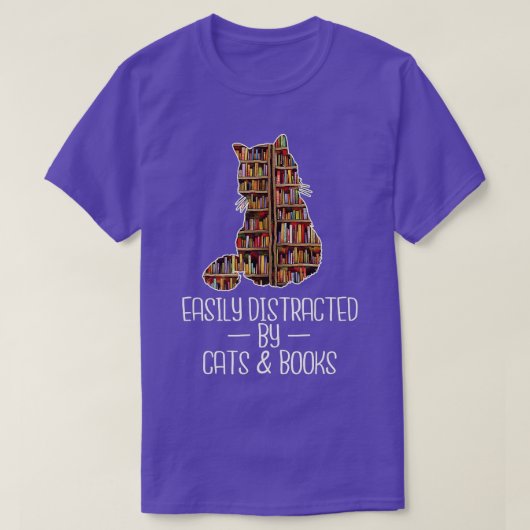 Eenvoudig verstoord door dekmantel & boekennerd t-shirt (Design voorkant)