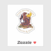 Eenvoudig verstoord door dragons en boeken, schenk sticker (Vel)