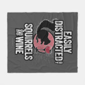 Eenvoudig verstoord door eekhoorns en wijn fleece deken (Voorkant (Horizontaal))