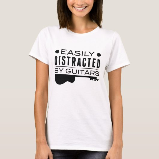Eenvoudig verstoord door gitaren t-shirt (Voorkant)