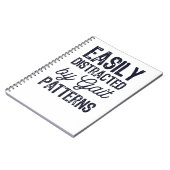 Eenvoudig verstoord door grijppatronen notitieboek (Linkerzijde)