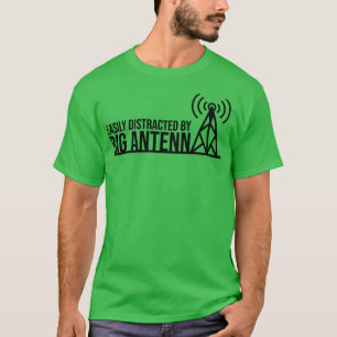 Eenvoudig verstoord door grote antenneham-radio t-shirt